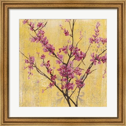 Framed Fuchsia Blossoms I Print