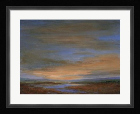 Framed Wetlands Sunset Print