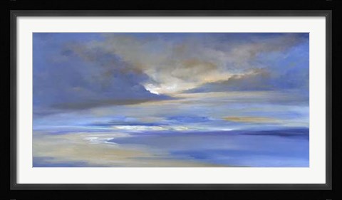 Framed Surfer's Beach Sky Print