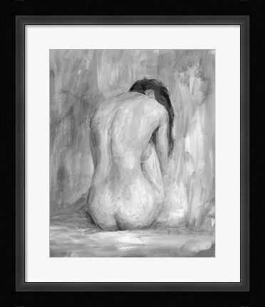 Framed Figure in Black &amp; White II Print