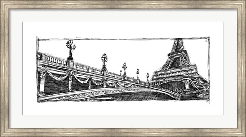 Framed Study of Paris Print