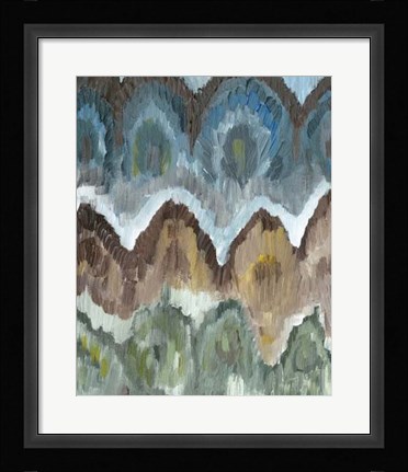 Framed Flame Stitch Pattern I Print