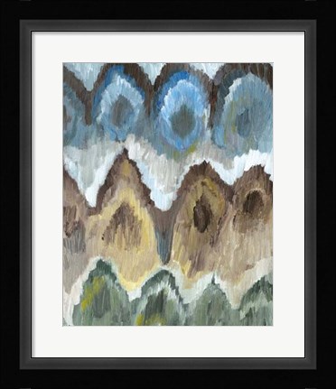 Framed Flame Stitch Pattern II Print