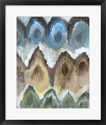 Framed Flame Stitch Pattern II Print