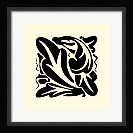 Framed B&amp;W Graphic Beauty II Print