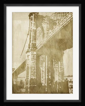 Framed Non-Embellished Bridge Etching I Print