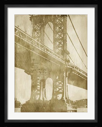 Framed Non-Embellished Bridge Etching II Print