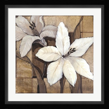 Framed Non-Embellished Lilies I Print