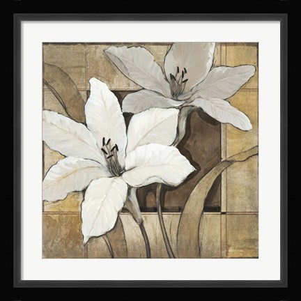 Framed Non-Embellished Lilies II Print