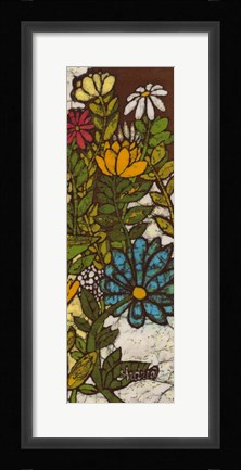 Framed Batik Flower Panel II Print