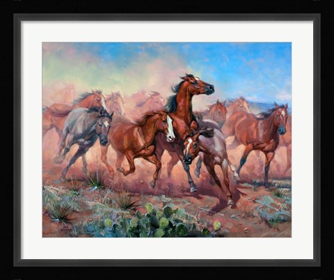 Framed Runnin' Thunder Print