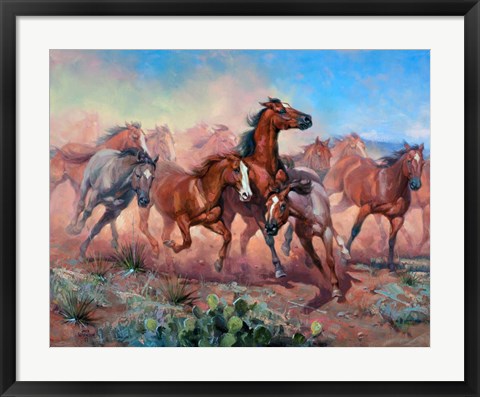 Framed Runnin' Thunder Print