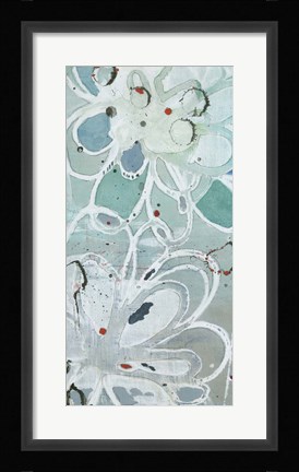 Framed Flowers Abstracted I Print