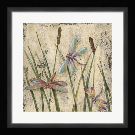 Framed Dancing Dragonflies I Print