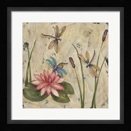 Framed Dancing Dragonflies II Print