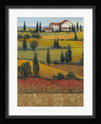 Framed Hilltop Villa I Print