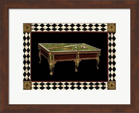 Framed Let&#39;s Play Billiards II Print