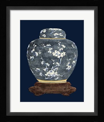 Framed Blue &amp; White Ginger Jar II Print