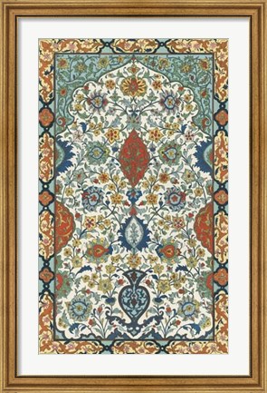 Framed Non-Embellish Persian Ornament I Print