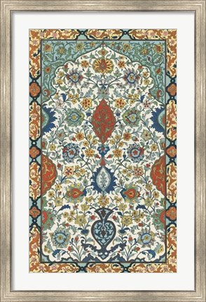 Framed Non-Embellish Persian Ornament I Print
