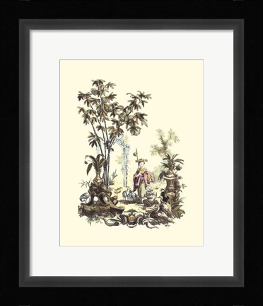 Framed Oriental Garden II Print