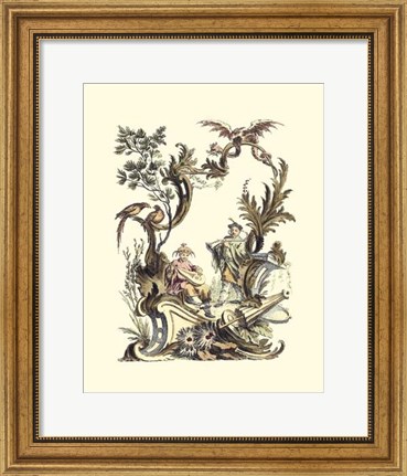Framed Oriental Garden III Print