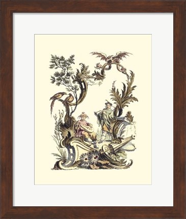 Framed Oriental Garden III Print