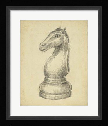 Framed Antique Chess IV Print