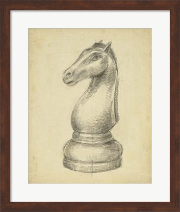 Framed Antique Chess IV Print