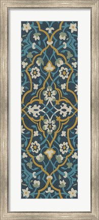 Framed Cobalt Tapestry I Print