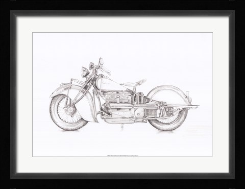 Framed Motorcycle Sketch II Print