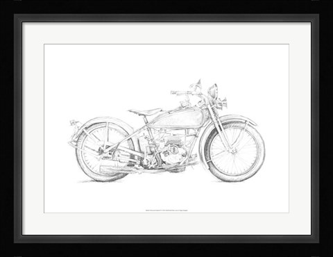 Framed Motorcycle Sketch IV Print