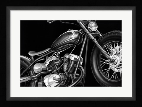 Framed Vintage Motorcycle I Print