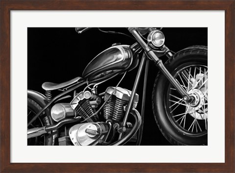 Framed Vintage Motorcycle I Print