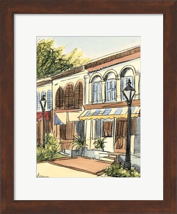 Framed Sketches of Downtown V Print