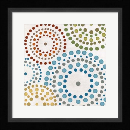 Framed Mosaic Mandalas I Print