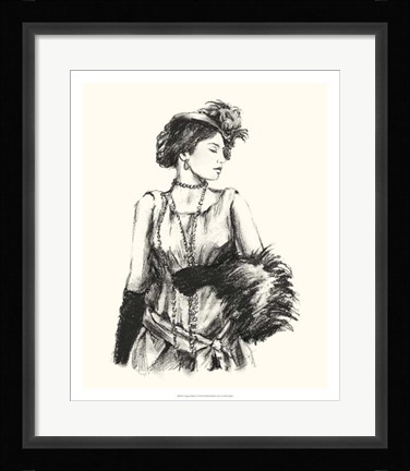 Framed Vintage Fashion I Print
