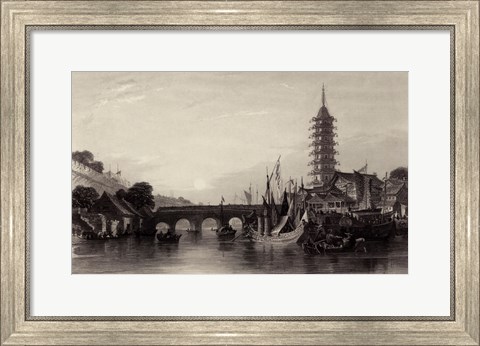 Framed Bridge of Nanking Print