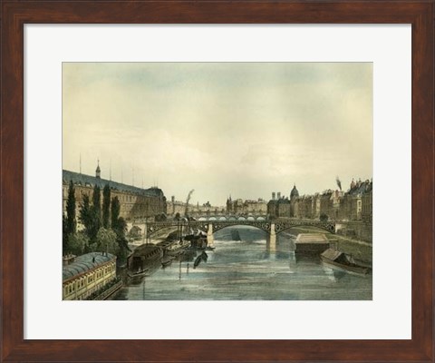 Framed Vue Du Pont Royal Print