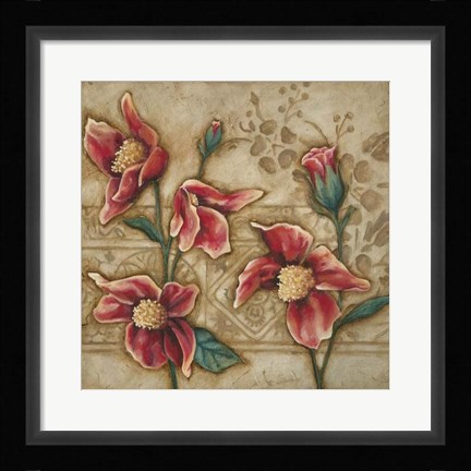 Framed Travertine Garden I Print