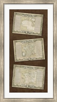 Framed Weathered Maps III Print