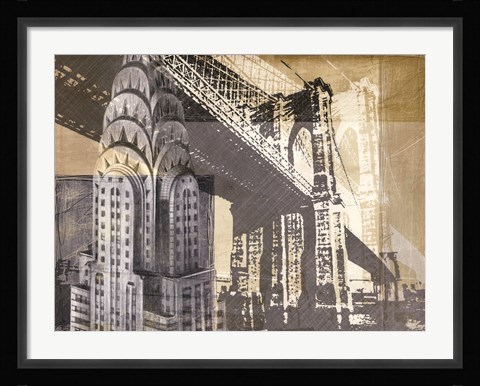 Framed Metropolitan Collage I Print