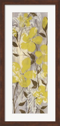 Framed Buttercups on Grey II Print