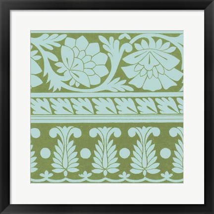 Framed Spring Leaf Motif III Print