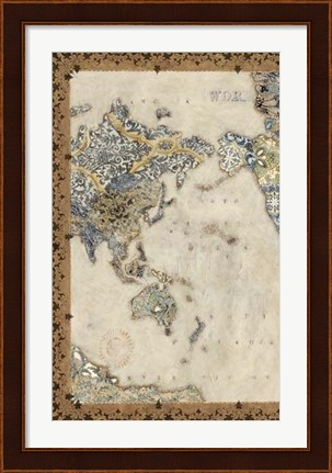 Framed Royal Map I Print