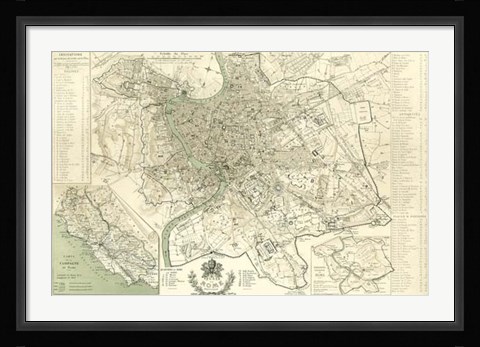 Framed Landmarks of Rome Print