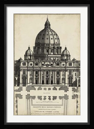 Framed Basilica at the Vatican Print