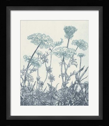 Framed Indigo Fields I Print