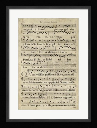 Framed Vellum Songbook III Print