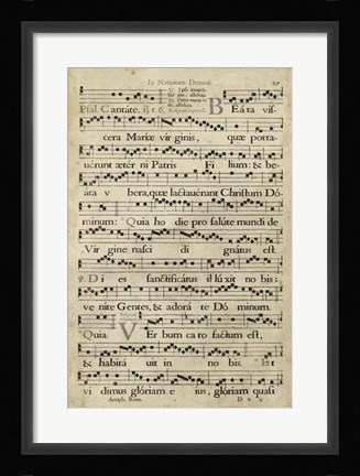 Framed Vellum Songbook IV Print